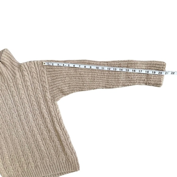 Tumble Weaver Womens Vintage Alpaca Hand Knit Cable Pattern Turtleneck Sweater M - Picture 8 of 10